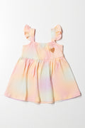 Ruffled Sleeve Dress Multicolour