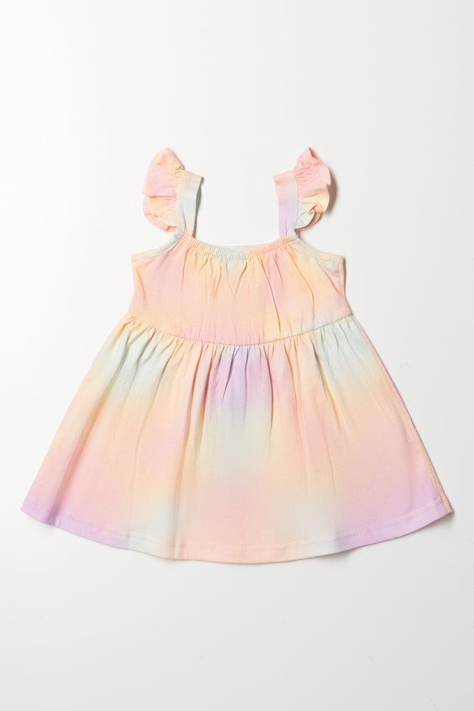 Ruffled Sleeve Dress Multicolour (2)