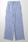 Stripe Linen Pants Blue And White