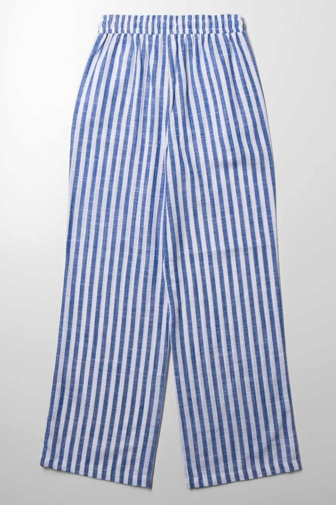 Stripe Linen Pants Blue And White (2)