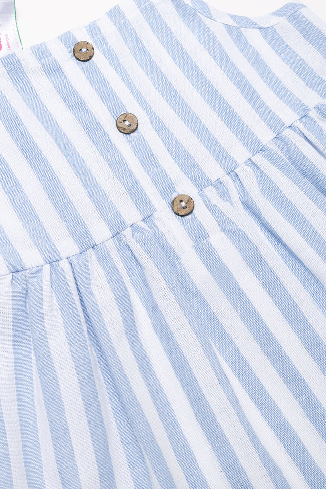 Peplum Frill Strap Top Blue