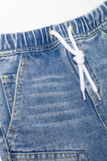 Knee Patch Denim Jeans Light Blue (1)