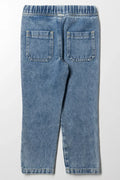 Knee Patch Denim Jeans Light Blue (2)