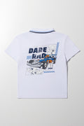 Hot Wheels Short Sleeve Golfer White (2)