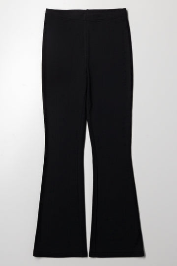 Rib Flare Leggings Dark Grey