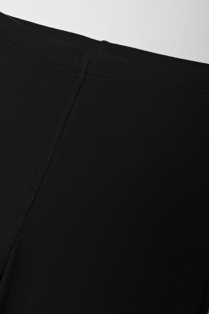 Rib Flare Leggings Dark Grey (1)