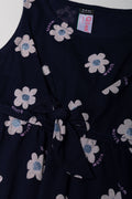 Floral Sleeveless Knit Dress Navy (1)