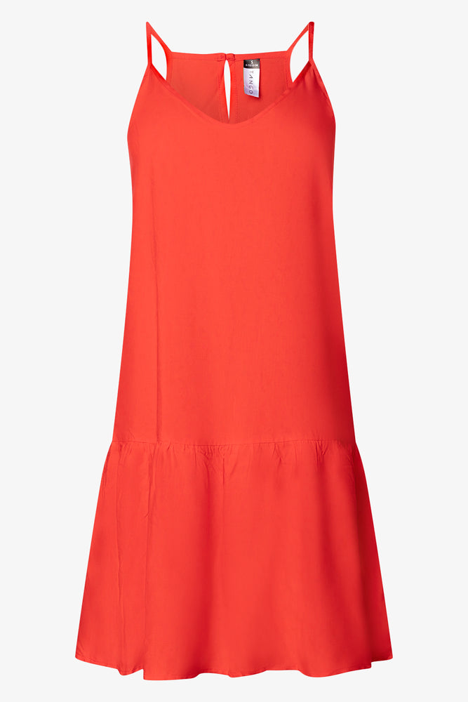 Tiered Strappy Dress Red