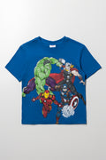 Avengers Short Sleeve T-Shirt Blue