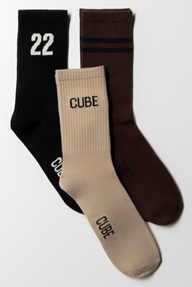 3 PACK ANKLET SOCKS ASSORTED