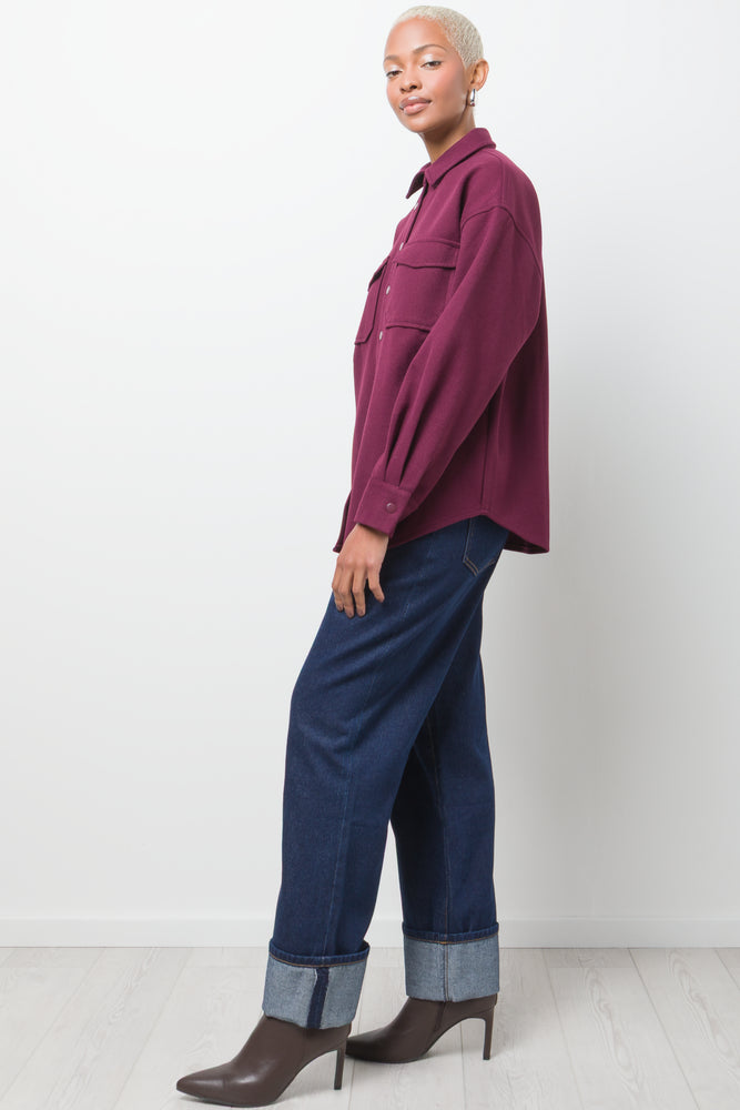 Melton Shirt Burgundy
