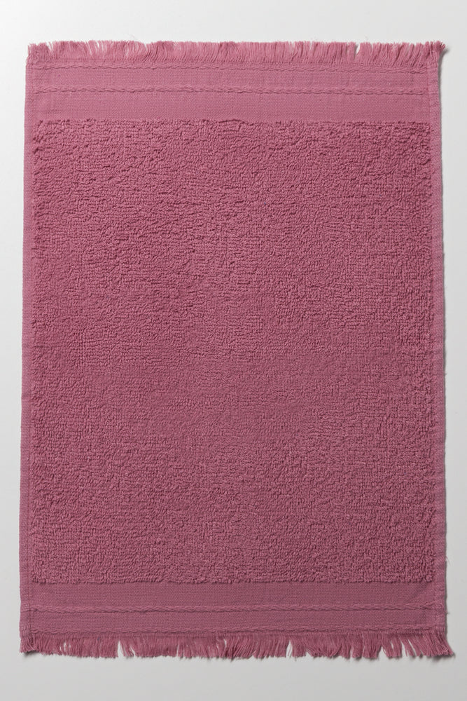 Fringed Guest Towel Pink