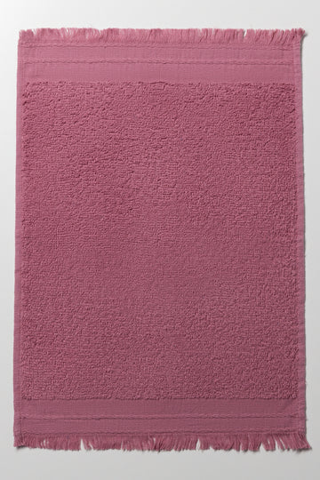 Fringed Guest Towel Pink