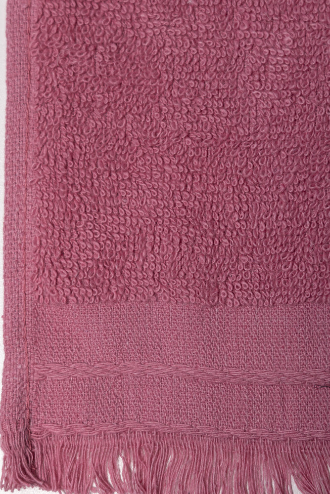 Fringed Guest Towel Pink