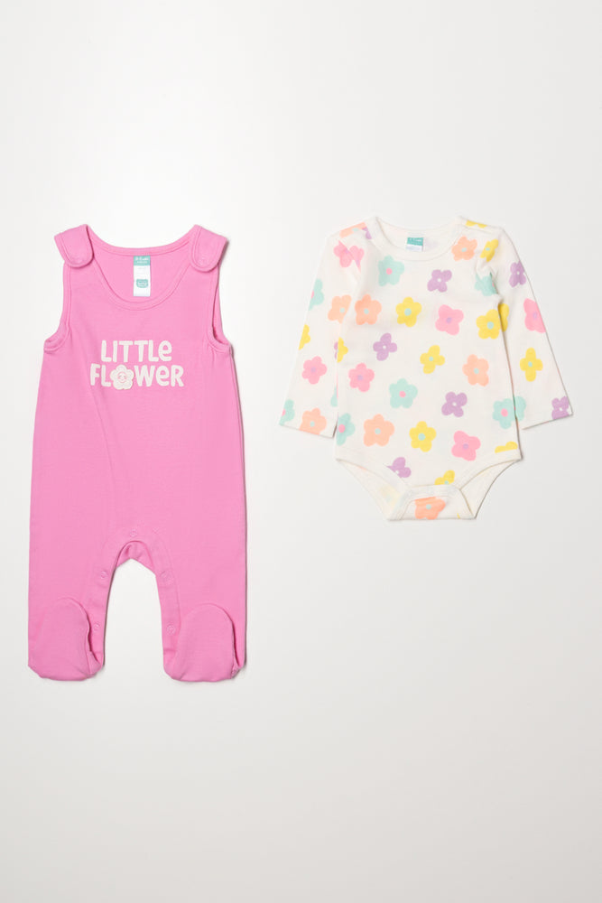 Flower Dungaree Pink (4)