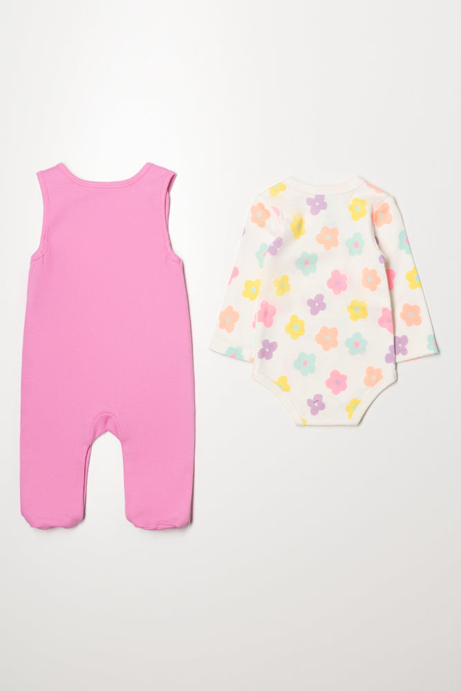 Flower Dungaree Pink (5)