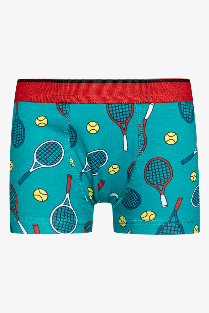 3 Pack Tennis Boxers Grey, Red And Green (2)