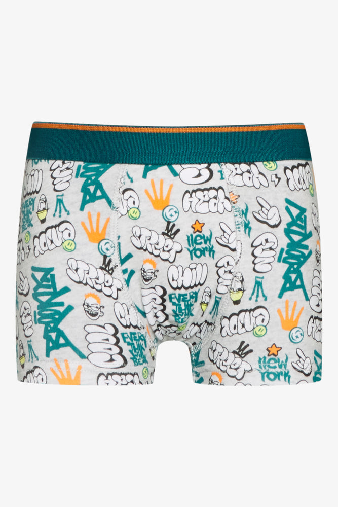 3 Pack Graffiti Knit Boxers Blue (2)