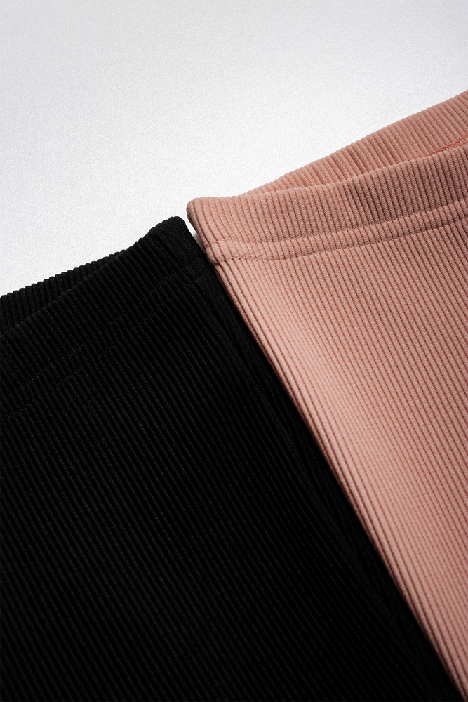 2 Pack Flare Leggings Black And Natural