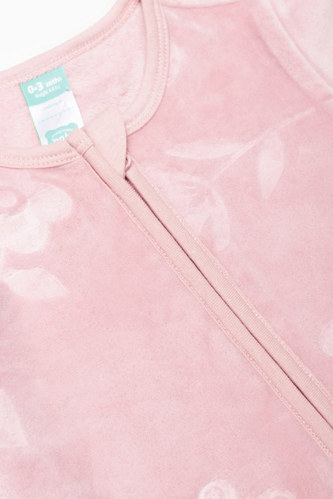 Butterfly Embossed Babygrow Pink