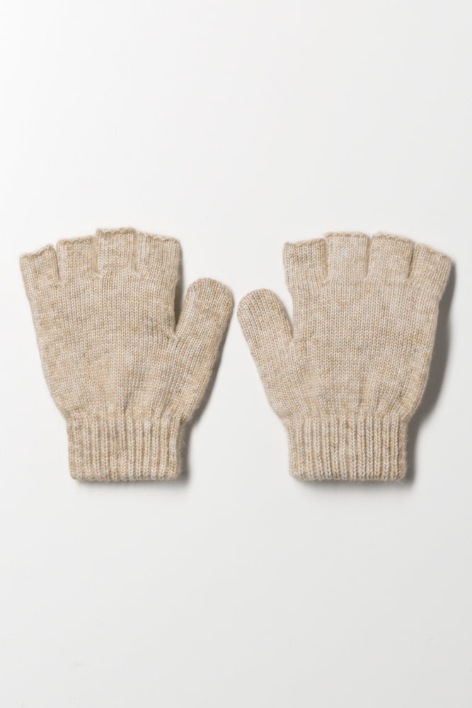Chunky Knit Mittens Natural