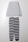 Five More Minutes Fleece Pyjama Set Grey (3)