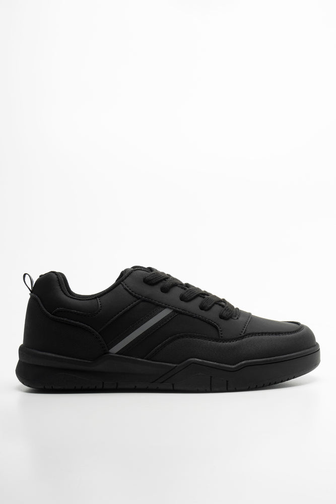 Lace Up Trainers Black