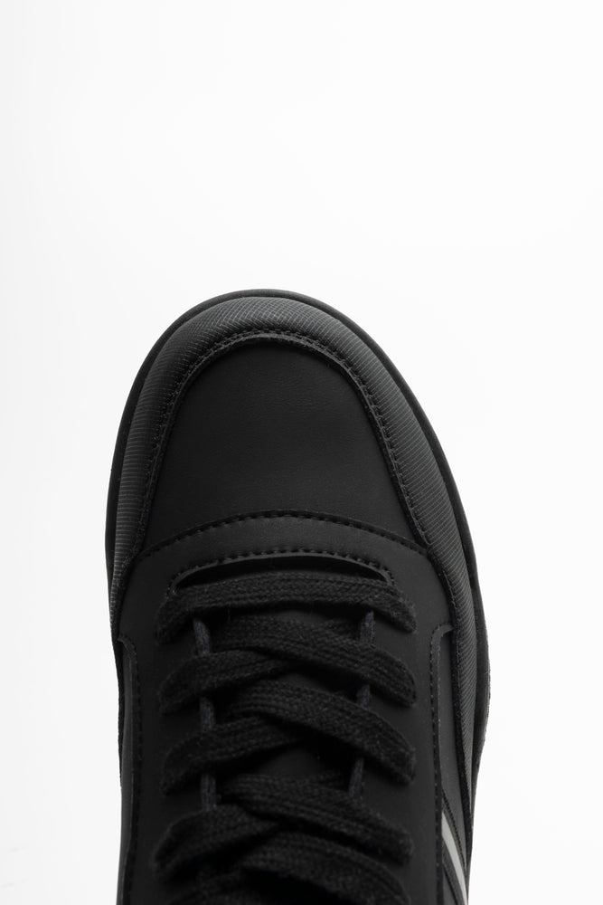 Lace Up Trainers Black (4)