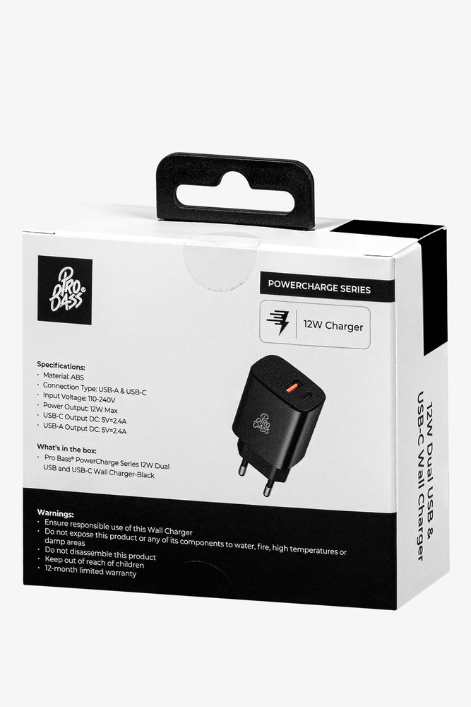 Pro Bass 12W Dual USB  & Type C Wall Charger (1)