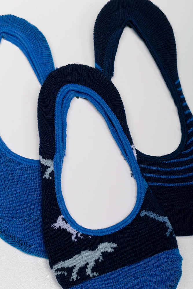 3 Pack Dinosaur Secret Socks Blue (1)