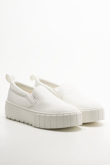 Platform Slip On Sneaker White