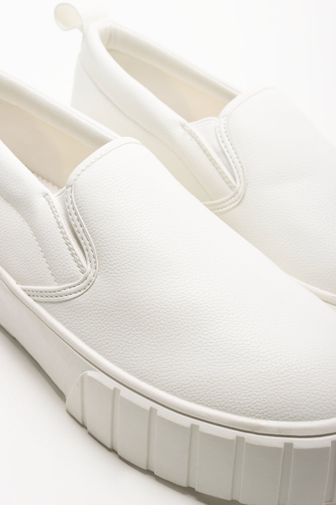 Platform Slip On Sneaker White (2)