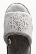 Snowflake Open Toe Slippers Grey (4)