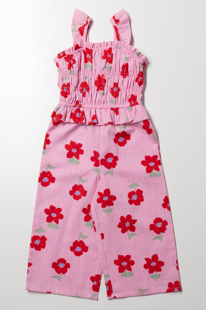 Floral Jumpsuit Pink
