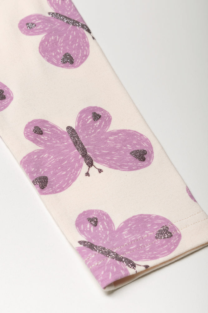 Butterfly Leggings Cream