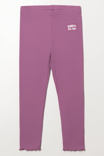 Rib Leggings Purple
