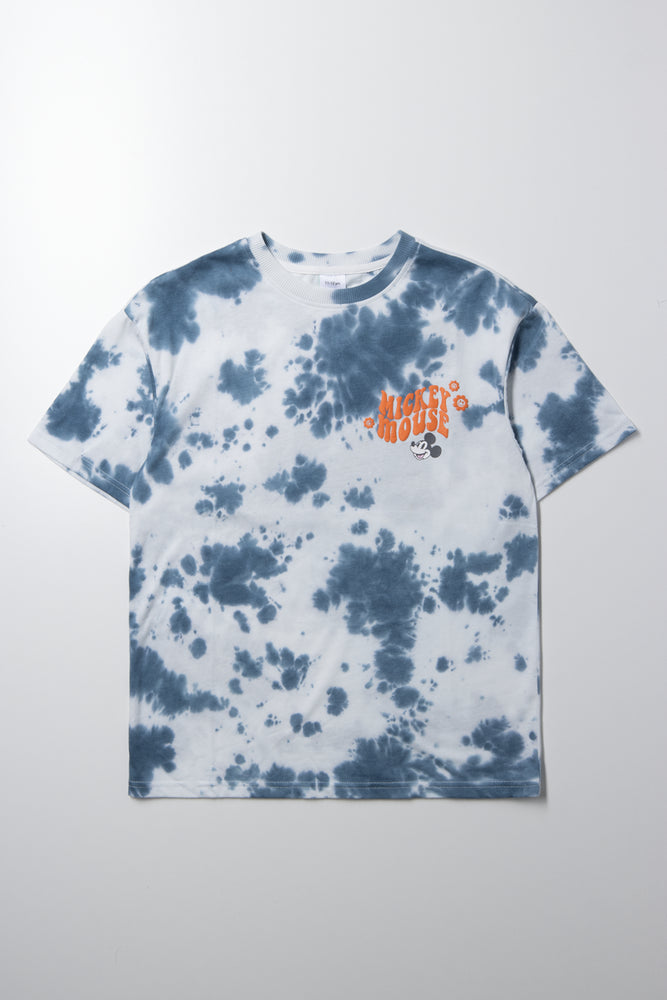 Mickey Mouse Oversized Tie Dye T-Shirt Blue