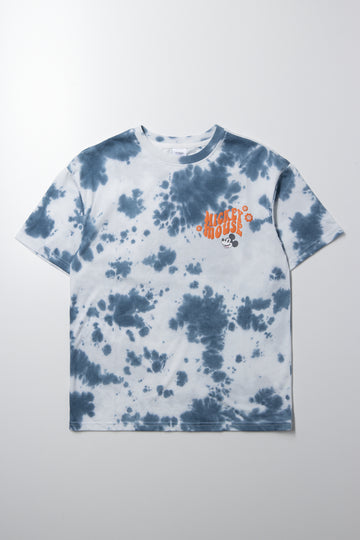 Mickey Mouse Oversized Tie Dye T-Shirt Blue