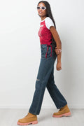 Side Tie T-Shirt Red (1)