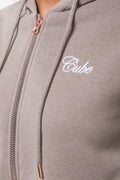 Cropped Zip Through Hooded Tracktop Natural (3)