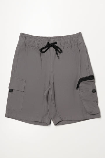 Denim Cargo Shorts Grey