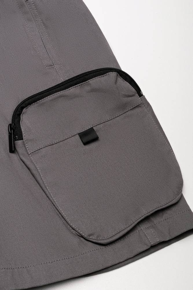 Denim Cargo Shorts Grey (1)