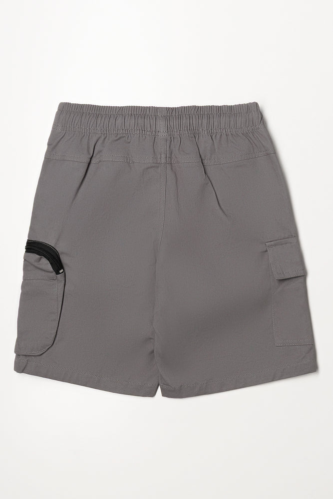 Denim Cargo Shorts Grey (2)
