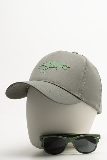 Dino Cap And Sunglasses Set Green