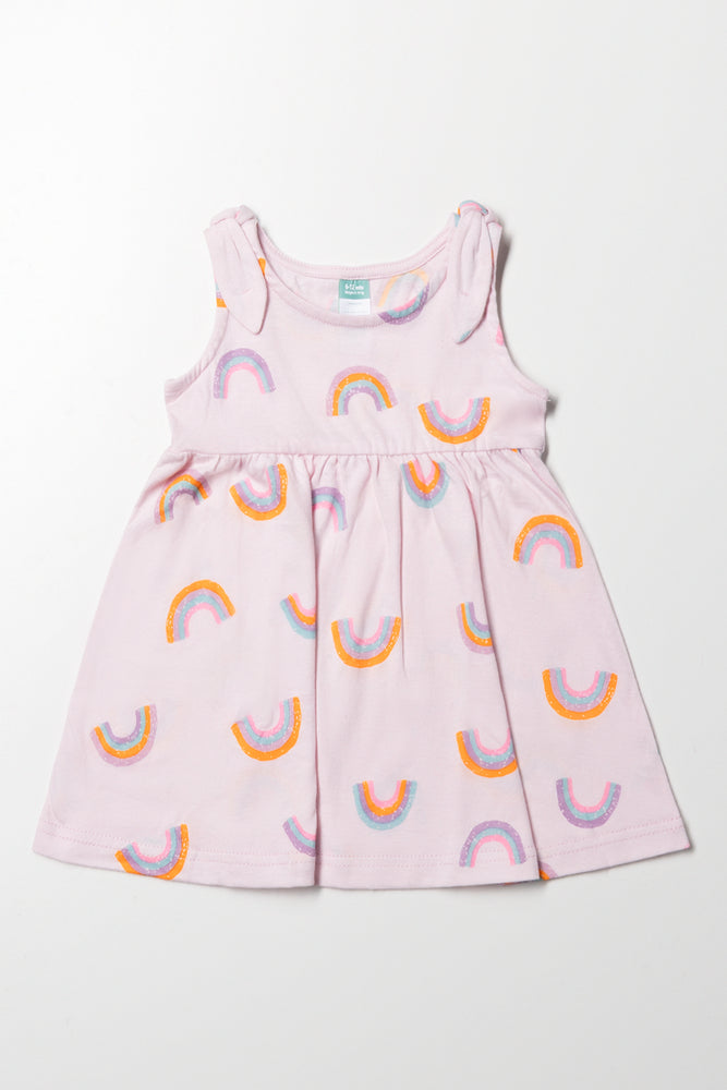 Rainbows Baby Doll Dress Pink