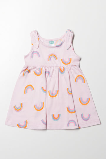 Rainbows Baby Doll Dress Pink