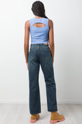 Mesh Sleeveless Top Blue (2)