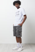 Cargo Denim Shorts Charcoal (2)