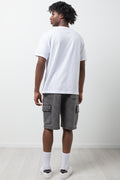 Cargo Denim Shorts Charcoal (3)