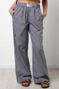 Check Pull On Pants Black And White (1)